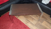 Houston chrome and walnut coffee table