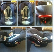 Polka dot car seat 