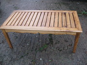 Wooden coffee table.