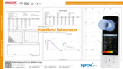 Large Screen Handheld Spirometer with USB lung Spirometry machine with