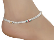 AanyaCentric Silver Plated Alloy Anklets Payal Pair ACIA0079