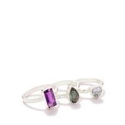  Sterling Silver Tourmaline,  Amethyst & Aquamarine Rings £16.99 ea