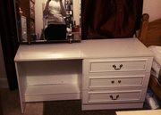 desk with mirror