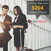 One way cheap Air Tickets Ottawa- Winnipeg One Way from CAD $204