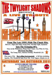 perry dennis & the twylight shadows are at the luton libruary threatre