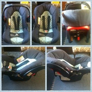 Graco Blue/polka dot car seat 