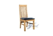 2 Oak Leather Dining Chair Oiled Dining Room Furniture