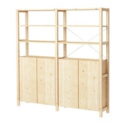 Ivar shelving/cabinets.
