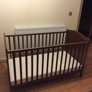 Cot Bed ( 3 position Adjustable) + Cot Mattress + Cot Bumper ( 125 ONO