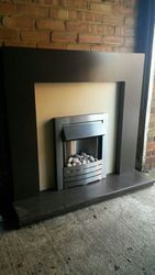 Electric fireplace and surround