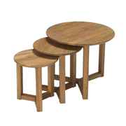 Stow Nest Of Tables Oak (Contemporary)