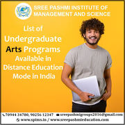 List of Undergraduate Arts Programs Available in Distance Education 