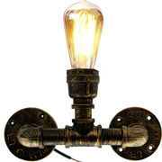 One Head Loft Rustic Water Pipe Wall Light